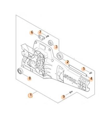 Carcasa de la caja reductora VB016400505 STIHL