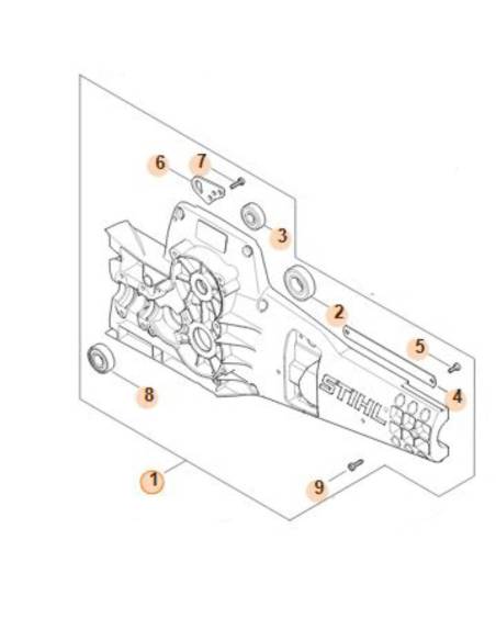 Carcasa de la caja reductora VB016400505 STIHL