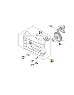 Tapa de la caja reductora VB016405800 STIHL
