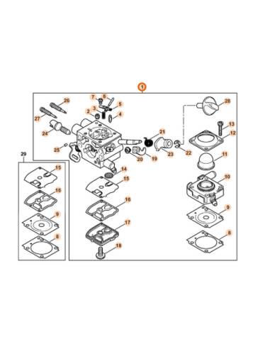 Carburador VB01/01 VB011200601 STIHL