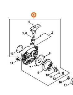 Mecanismo de arranque VB011904001 STIHL