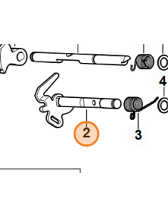 Eje de estrangulación con palanca 41801207108 STIHL