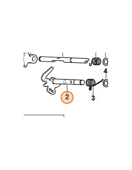 Eje de estrangulación con palanca 41801207108 STIHL