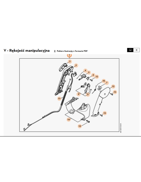 Empuñadura de mando 42417901300 STIHL