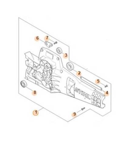 Carcasa de la caja reductora VB016400505 STIHL