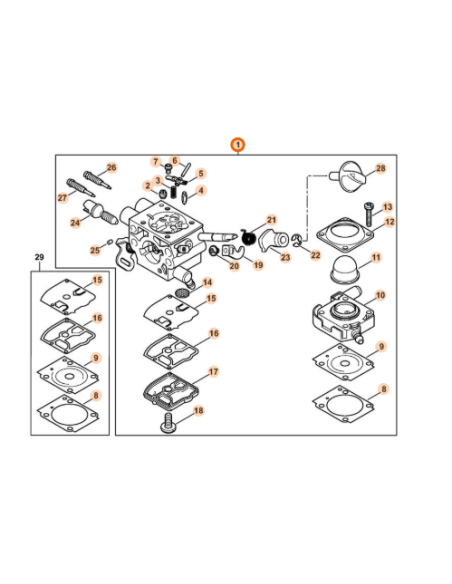 Carburador VB01/01 VB011200601 STIHL