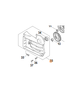 Tapa de la caja reductora VB016405800 STIHL