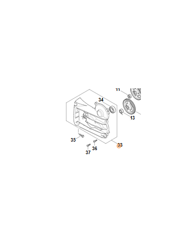 Tapa de la caja reductora VB016405800 STIHL