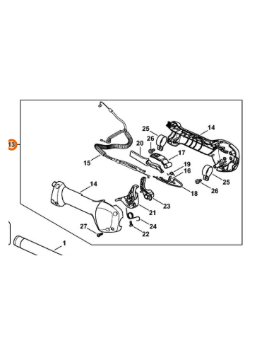 Empuñadura de mando VB017901300 STIHL