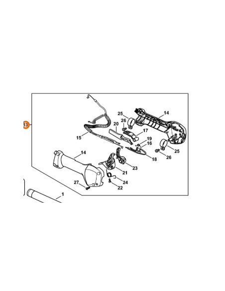 Empuñadura de mando VB017901300 STIHL