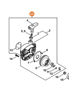 Mecanismo de arranque VB011904001 STIHL