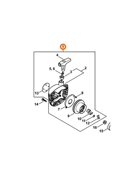 Mecanismo de arranque VB011904001 STIHL