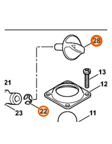 Palanca de choke Z010042Z001 STIHL