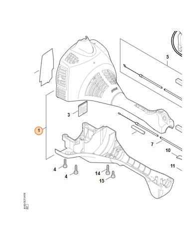 Carcasa del motor STIHL FS 55 4140 020 3010