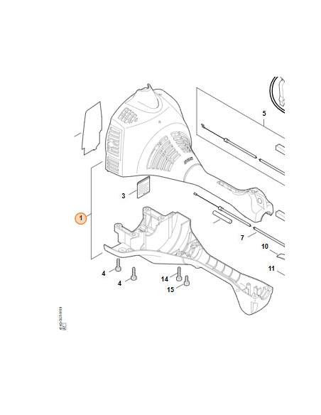 Carcasa del motor STIHL FS 55 4140 020 3010