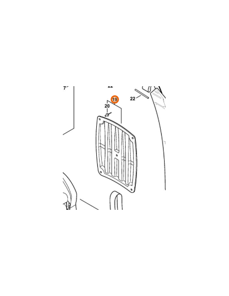 Almohadilla del espaldar 42417908001 STIHL