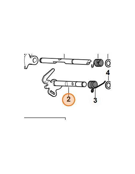 Eje de estrangulación con palanca 41801207108 STIHL