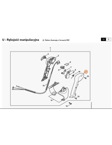 Parte exterior de la empuñadura 42417910803 STIHL