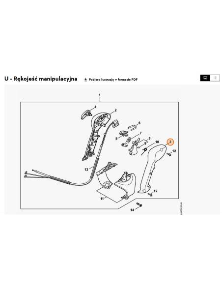 Parte exterior de la empuñadura 42417910803 STIHL