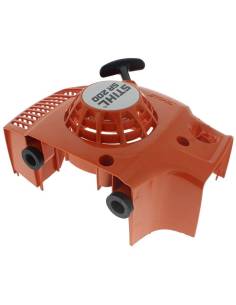 Carcasa del ventilador con mecanismo de arranque...